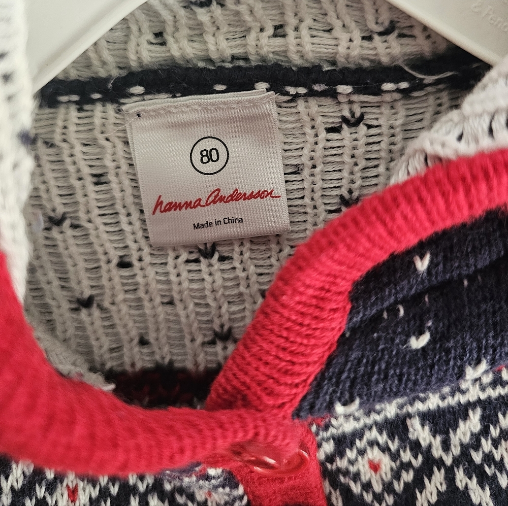 HANNA ANDERSON Boy Sweater 1-Piece 18-24M - Picture 4 of 7
